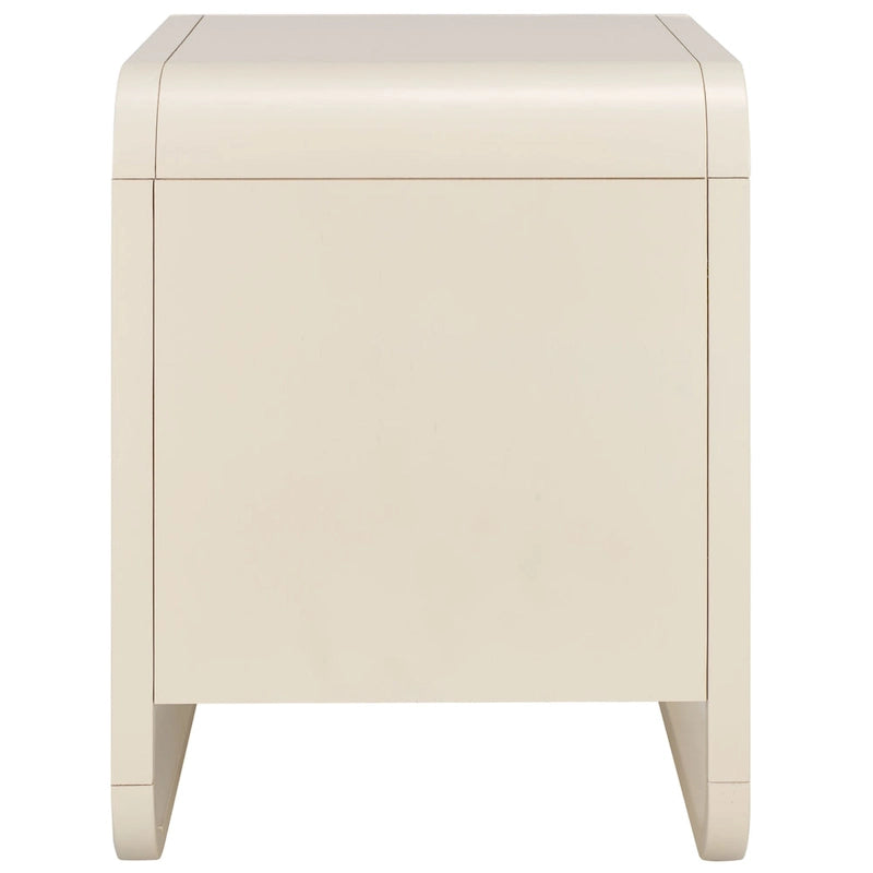 Table de chevet en hévéa (noir/naturel/blanc/noyer) avec tiroir en rotin et étagère ouverte – Unité individuelle