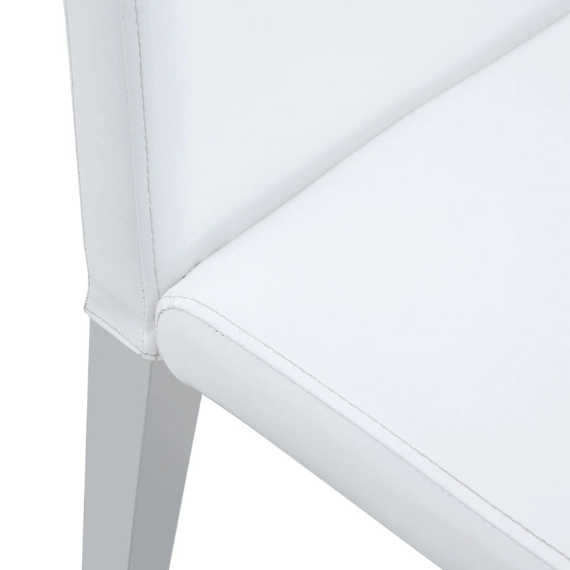 Chaise de salle à manger sans accoudoirs avec pieds en métal et patins antidérapants – Noir+Doré / Gris clair+Argent / Blanc+Argent – À l'unité