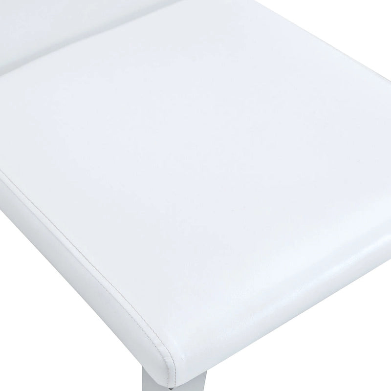 Chaise de salle à manger sans accoudoirs avec pieds en métal et patins antidérapants – Noir+Doré / Gris clair+Argent / Blanc+Argent – À l'unité
