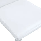 Chaise de salle à manger sans accoudoirs avec pieds en métal et patins antidérapants – Noir+Doré / Gris clair+Argent / Blanc+Argent – À l'unité