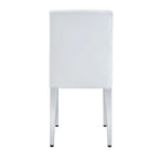 Chaise de salle à manger sans accoudoirs avec pieds en métal et patins antidérapants – Noir+Doré / Gris clair+Argent / Blanc+Argent – À l'unité