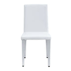 Chaise de salle à manger sans accoudoirs avec pieds en métal et patins antidérapants – Noir+Doré / Gris clair+Argent / Blanc+Argent – À l'unité