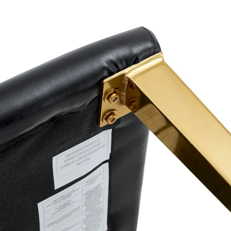 Chaise de salle à manger sans accoudoirs avec pieds en métal et patins antidérapants – Noir+Doré / Gris clair+Argent / Blanc+Argent – À l'unité
