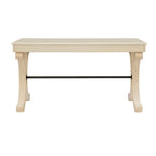 Bureau à 3 tiroirs en placage de bouleau gris et MDF avec pieds en X et poignées en bronze antique – Simple