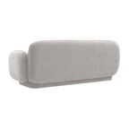 Canapé 3 places en velours texturé gris pierre / marron chocolat / bleu marine avec cadre en pin – 215,1 cm