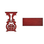 Table console en bois massif à volutes avec 2 étagères – Rouge Baie / Vert Sauge / Chêne / Noir Antique – 48"L