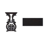 Table console en bois massif à volutes avec 2 étagères – Rouge Baie / Vert Sauge / Chêne / Noir Antique – 48"L