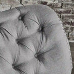 Fauteuil inclinable électrique en polyester gris clair / sarcelle foncé / anthracite foncé / café avec dossier capitonné et garniture cloutée – Simple