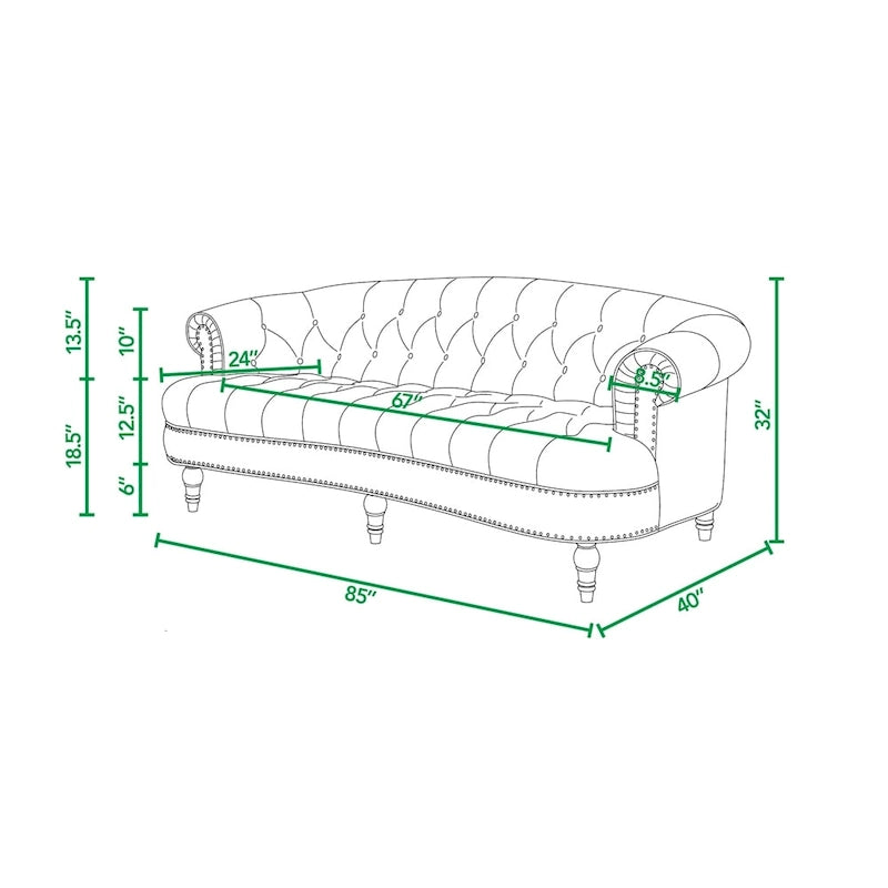 Canapé chesterfield capitonné en velours bordeaux / gris / lavande / bleu / rose / sarcelle / bleu marine / olive – 3 places