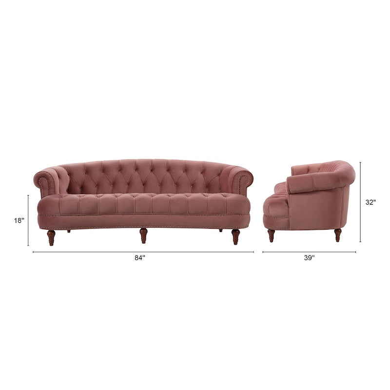 Canapé chesterfield capitonné en velours bordeaux / gris / lavande / bleu / rose / sarcelle / bleu marine / olive – 3 places