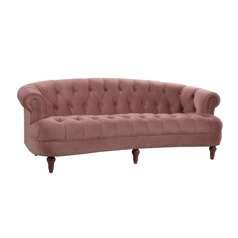 Canapé chesterfield capitonné en velours bordeaux / gris / lavande / bleu / rose / sarcelle / bleu marine / olive – 3 places