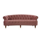 Canapé chesterfield capitonné en velours bordeaux / gris / lavande / bleu / rose / sarcelle / bleu marine / olive – 3 places