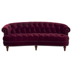 Canapé chesterfield capitonné en velours bordeaux / gris / lavande / bleu / rose / sarcelle / bleu marine / olive – 3 places