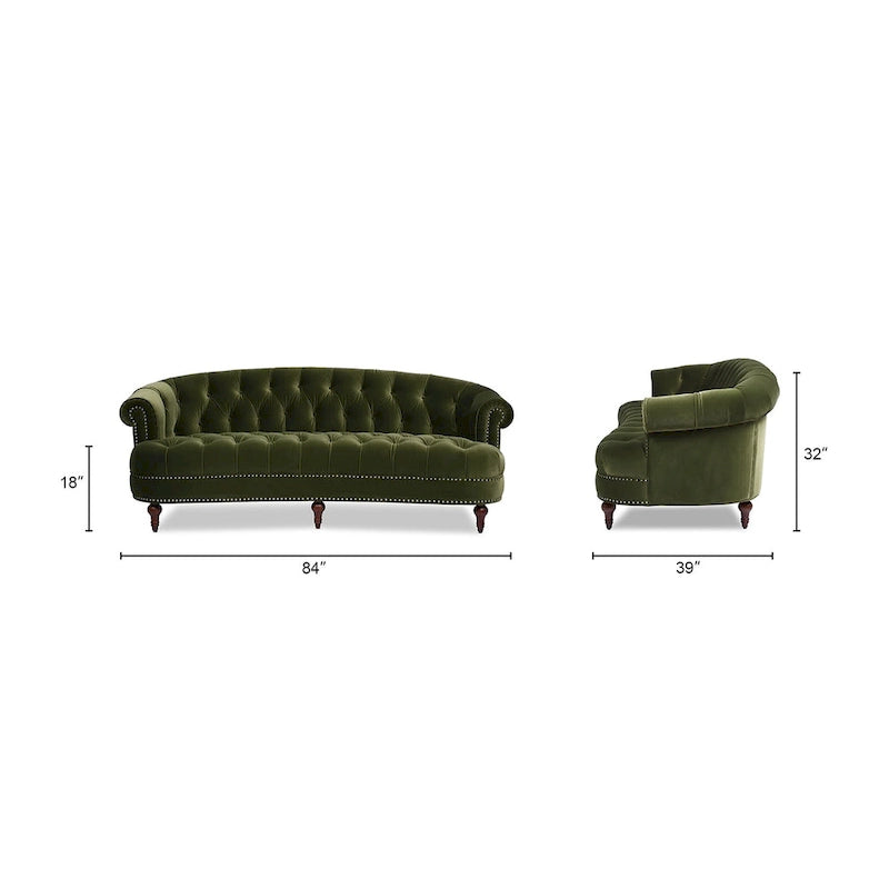 Canapé chesterfield capitonné en velours bordeaux / gris / lavande / bleu / rose / sarcelle / bleu marine / olive – 3 places