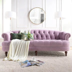 Canapé chesterfield capitonné en velours bordeaux / gris / lavande / bleu / rose / sarcelle / bleu marine / olive – 3 places