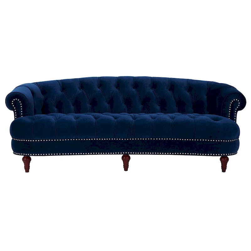 Canapé chesterfield capitonné en velours bordeaux / gris / lavande / bleu / rose / sarcelle / bleu marine / olive – 3 places