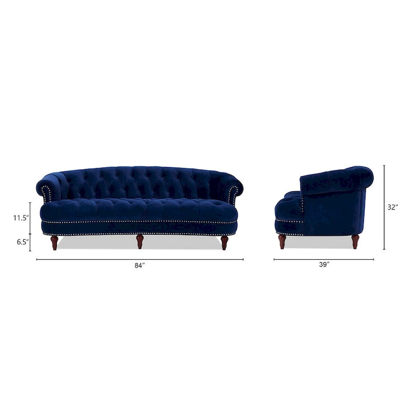 Canapé chesterfield capitonné en velours bordeaux / gris / lavande / bleu / rose / sarcelle / bleu marine / olive – 3 places