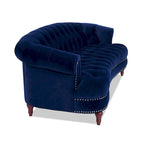 Canapé chesterfield capitonné en velours bordeaux / gris / lavande / bleu / rose / sarcelle / bleu marine / olive – 3 places