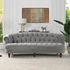 Canapé chesterfield capitonné en velours bordeaux / gris / lavande / bleu / rose / sarcelle / bleu marine / olive – 3 places