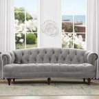 Canapé chesterfield capitonné en velours bordeaux / gris / lavande / bleu / rose / sarcelle / bleu marine / olive – 3 places