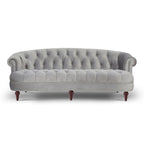 Canapé chesterfield capitonné en velours bordeaux / gris / lavande / bleu / rose / sarcelle / bleu marine / olive – 3 places