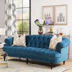 Canapé chesterfield capitonné en velours bordeaux / gris / lavande / bleu / rose / sarcelle / bleu marine / olive – 3 places