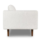 Canapé en velours vieilli vert / béton / blé / marine / cendré avec pieds en noyer et coussins en plumes et duvet – 225 cm, 3 places