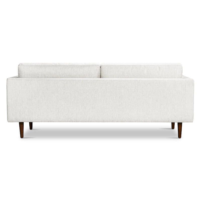 Canapé en velours vieilli vert / béton / blé / marine / cendré avec pieds en noyer et coussins en plumes et duvet – 225 cm, 3 places