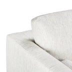Canapé en velours vieilli vert / béton / blé / marine / cendré avec pieds en noyer et coussins en plumes et duvet – 225 cm, 3 places