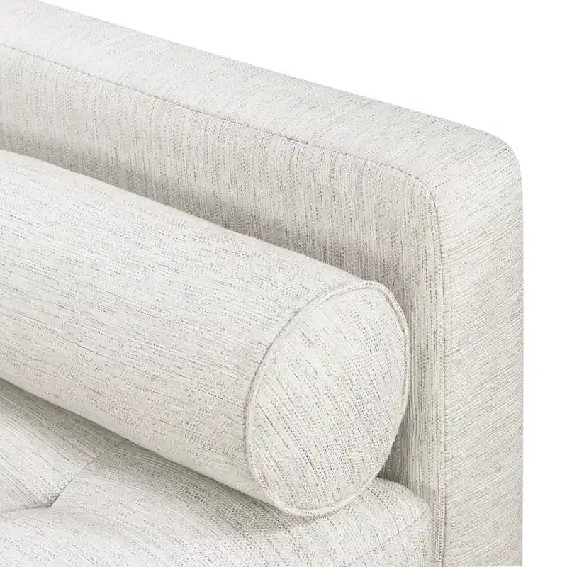 Canapé en velours vieilli vert / béton / blé / marine / cendré avec pieds en noyer et coussins en plumes et duvet – 225 cm, 3 places