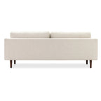 Canapé en velours vieilli vert / béton / blé / marine / cendré avec pieds en noyer et coussins en plumes et duvet – 225 cm, 3 places