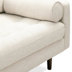 Canapé en velours vieilli vert / béton / blé / marine / cendré avec pieds en noyer et coussins en plumes et duvet – 225 cm, 3 places