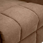 Fauteuil inclinable motorisé de massage et de levage en tissu et similicuir gris / marron / gris foncé / marron foncé avec chauffage et port USB – Simple