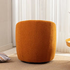 Fauteuil pivotant 360° en tissu bouclette (ours en peluche) coloris caramel / ivoire / bleu / rouge / gris / vert / rose / jaune / marron – Simple