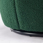 Fauteuil pivotant 360° en tissu bouclette (ours en peluche) coloris caramel / ivoire / bleu / rouge / gris / vert / rose / jaune / marron – Simple