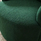 Fauteuil pivotant 360° en tissu bouclette (ours en peluche) coloris caramel / ivoire / bleu / rouge / gris / vert / rose / jaune / marron – Simple
