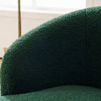 Fauteuil pivotant 360° en tissu bouclette (ours en peluche) coloris caramel / ivoire / bleu / rouge / gris / vert / rose / jaune / marron – Simple