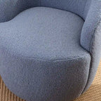 Fauteuil pivotant 360° en tissu bouclette (ours en peluche) coloris caramel / ivoire / bleu / rouge / gris / vert / rose / jaune / marron – Simple