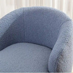 Fauteuil pivotant 360° en tissu bouclette (ours en peluche) coloris caramel / ivoire / bleu / rouge / gris / vert / rose / jaune / marron – Simple