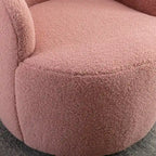 Fauteuil pivotant 360° en tissu bouclette (ours en peluche) coloris caramel / ivoire / bleu / rouge / gris / vert / rose / jaune / marron – Simple
