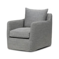 Fauteuil d'appoint pivotant à 360° en tissu performant Acier / Drift / Taupe / Noir / Ivoire – Simple