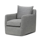 Fauteuil d'appoint pivotant à 360° en tissu performant Acier / Drift / Taupe / Noir / Ivoire – Simple