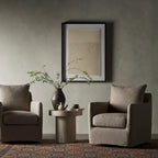 Fauteuil d'appoint pivotant à 360° en tissu performant Acier / Drift / Taupe / Noir / Ivoire – Simple
