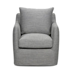 Fauteuil d'appoint pivotant à 360° en tissu performant Acier / Drift / Taupe / Noir / Ivoire – Simple