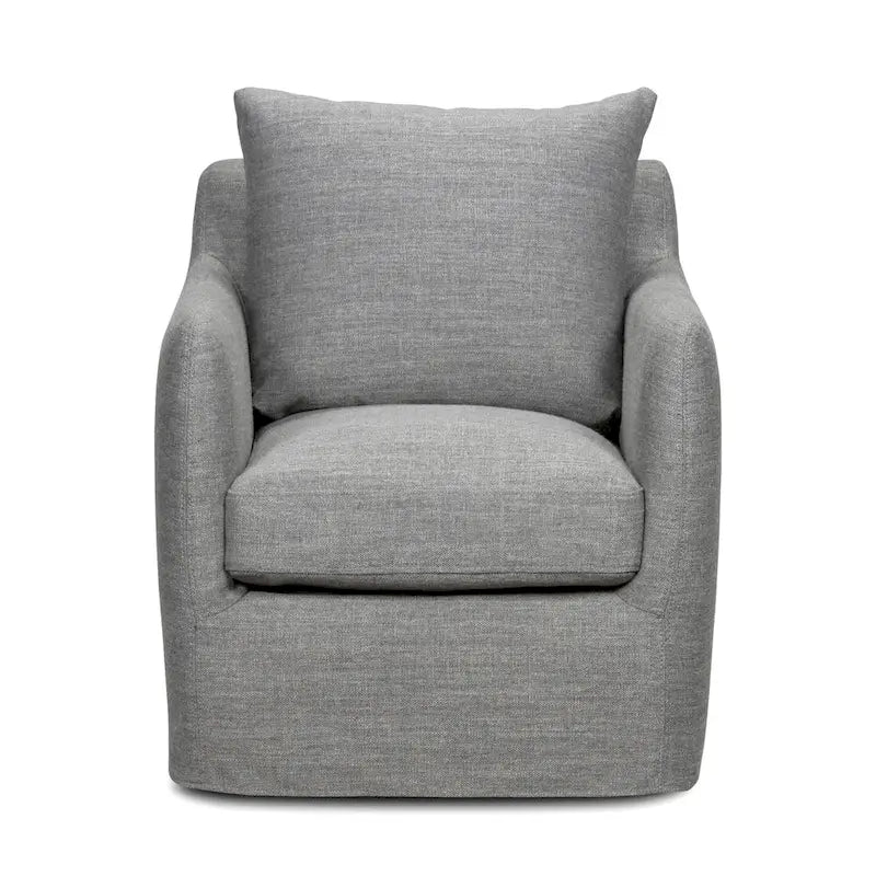 Fauteuil d'appoint pivotant à 360° en tissu performant Acier / Drift / Taupe / Noir / Ivoire – Simple