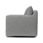 Fauteuil d'appoint pivotant à 360° en tissu performant Acier / Drift / Taupe / Noir / Ivoire – Simple