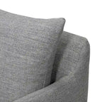 Fauteuil d'appoint pivotant à 360° en tissu performant Acier / Drift / Taupe / Noir / Ivoire – Simple