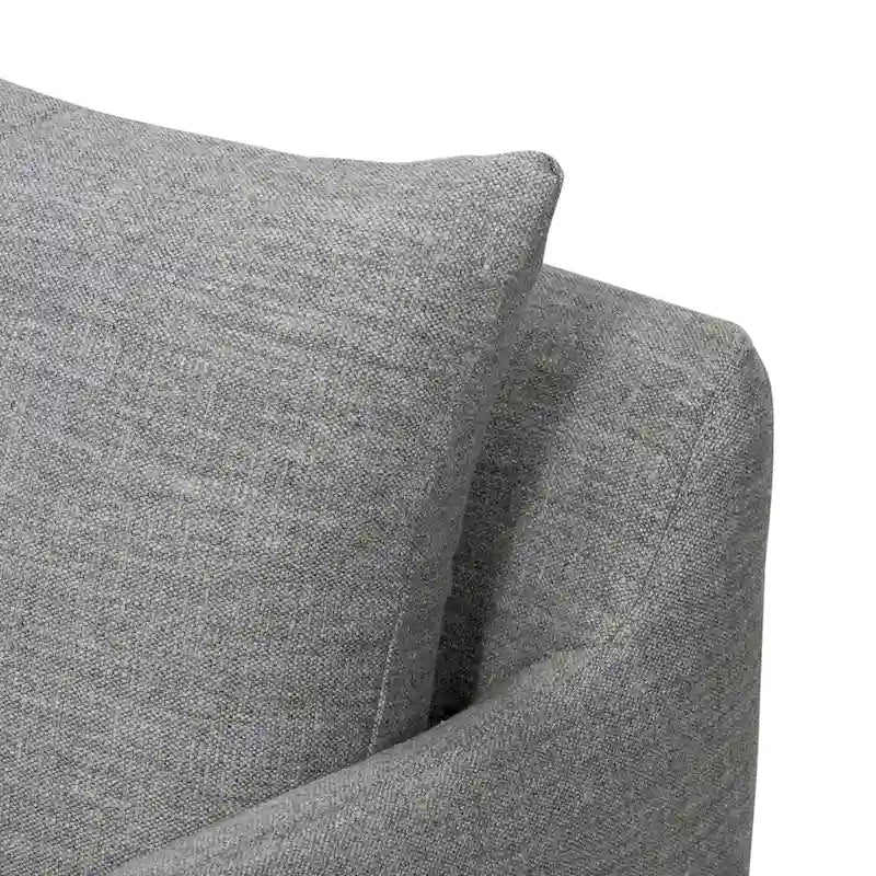 Fauteuil d'appoint pivotant à 360° en tissu performant Acier / Drift / Taupe / Noir / Ivoire – Simple