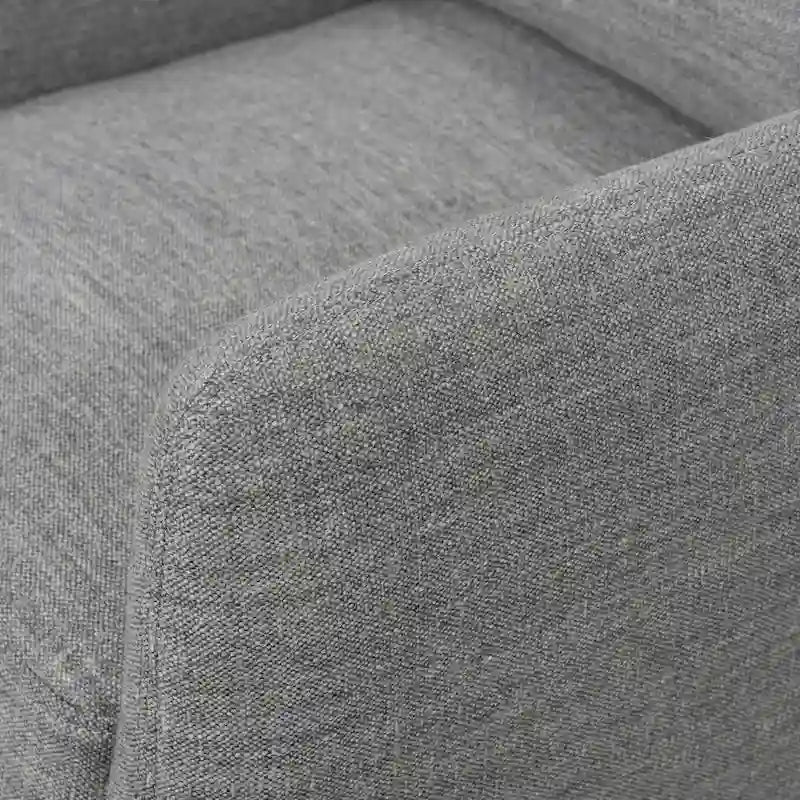 Fauteuil d'appoint pivotant à 360° en tissu performant Acier / Drift / Taupe / Noir / Ivoire – Simple