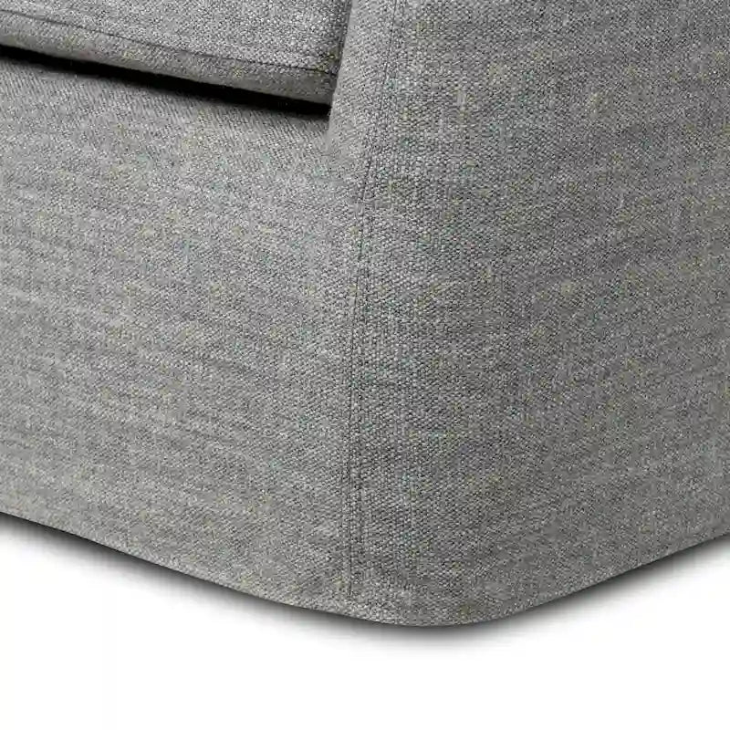 Fauteuil d'appoint pivotant à 360° en tissu performant Acier / Drift / Taupe / Noir / Ivoire – Simple